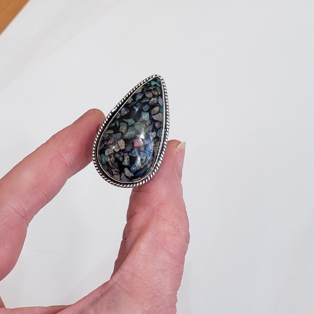 Copper Opal Ring, 925 Silver Copper Ethiopian Opa… - image 7